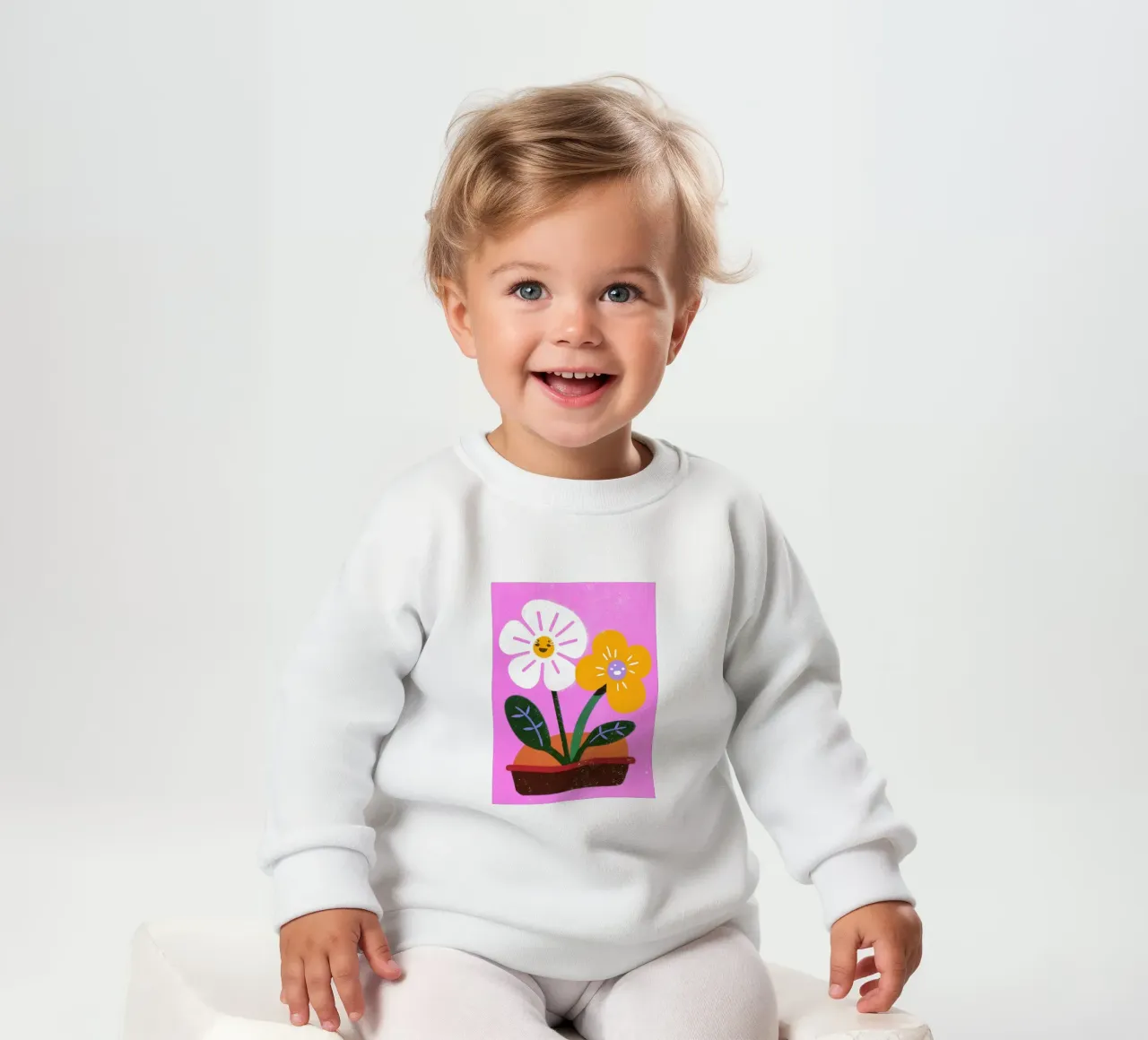 Fiori retrò pop felpa neonato da THE LATEST SHOP