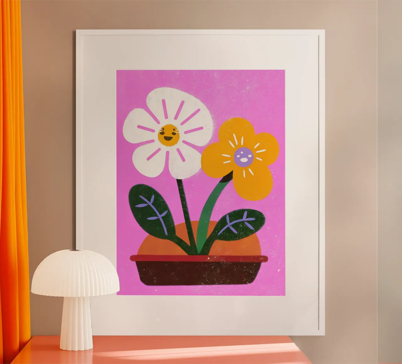 Fiori retrò pop carta hahnemühle da THE LATEST SHOP