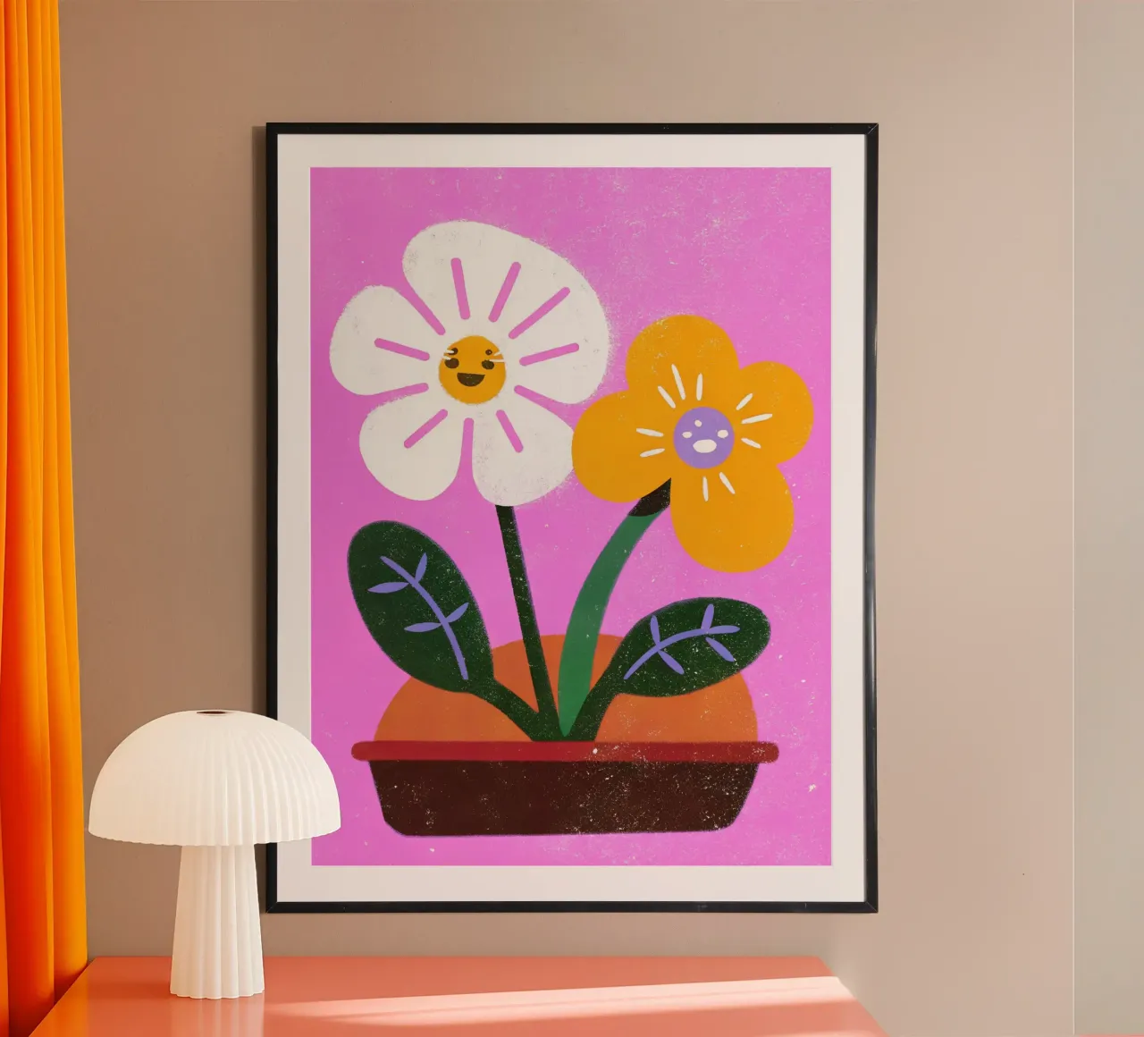 Fiori retrò pop carta hahnemühle da THE LATEST SHOP