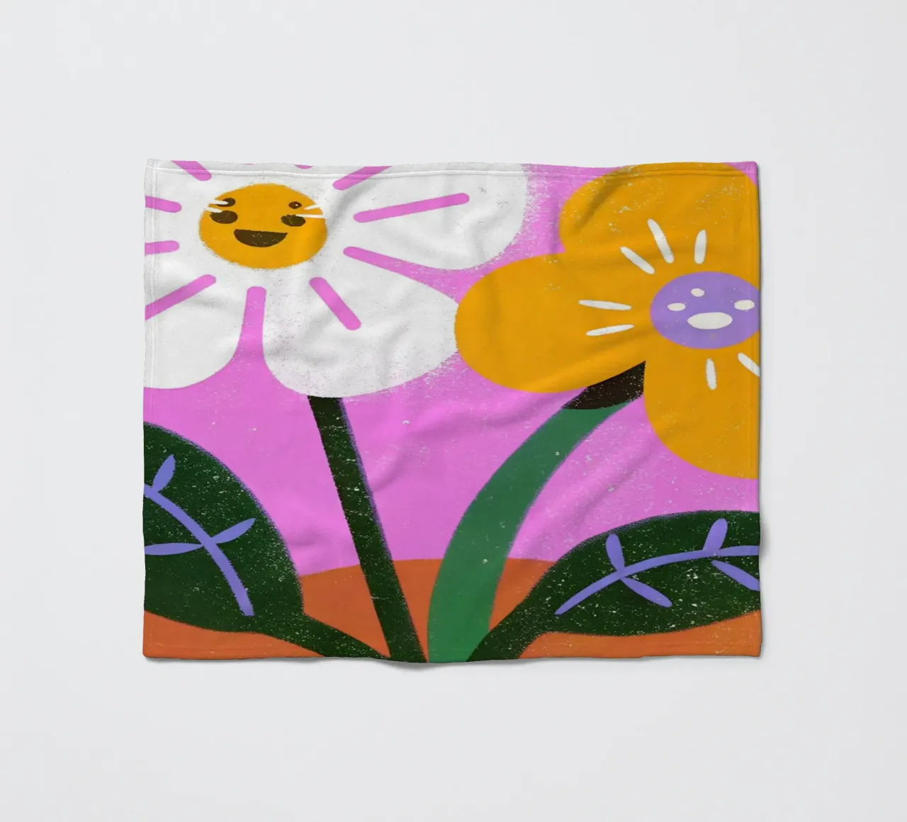 Fiori retrò pop coperta in pile da THE LATEST SHOP