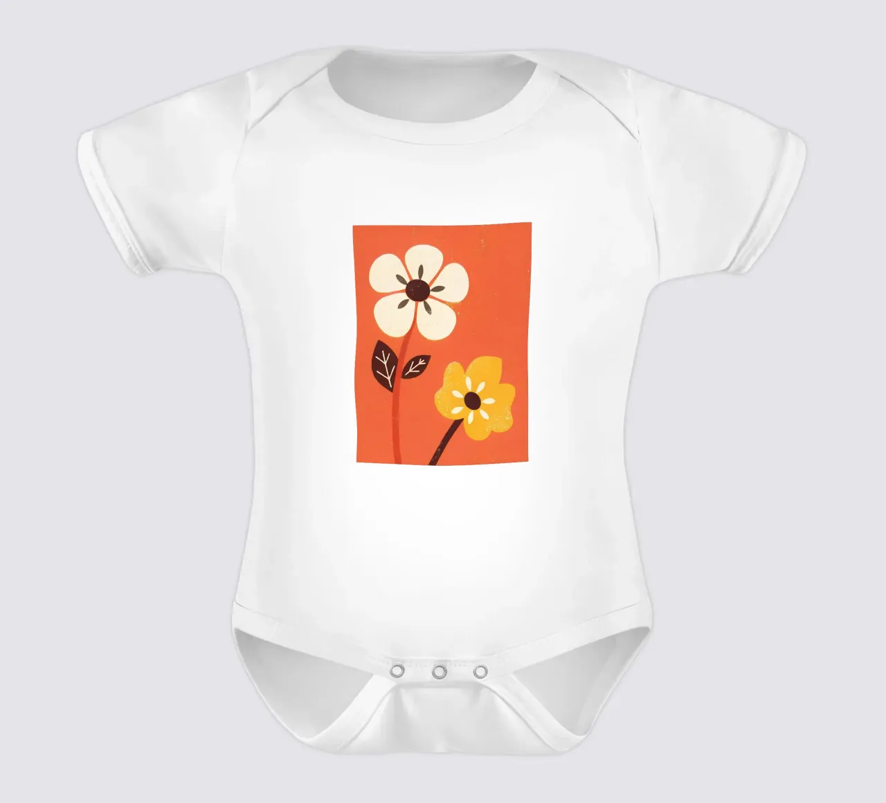 Fiori retrò pop body neonato maniche corte da THE LATEST SHOP