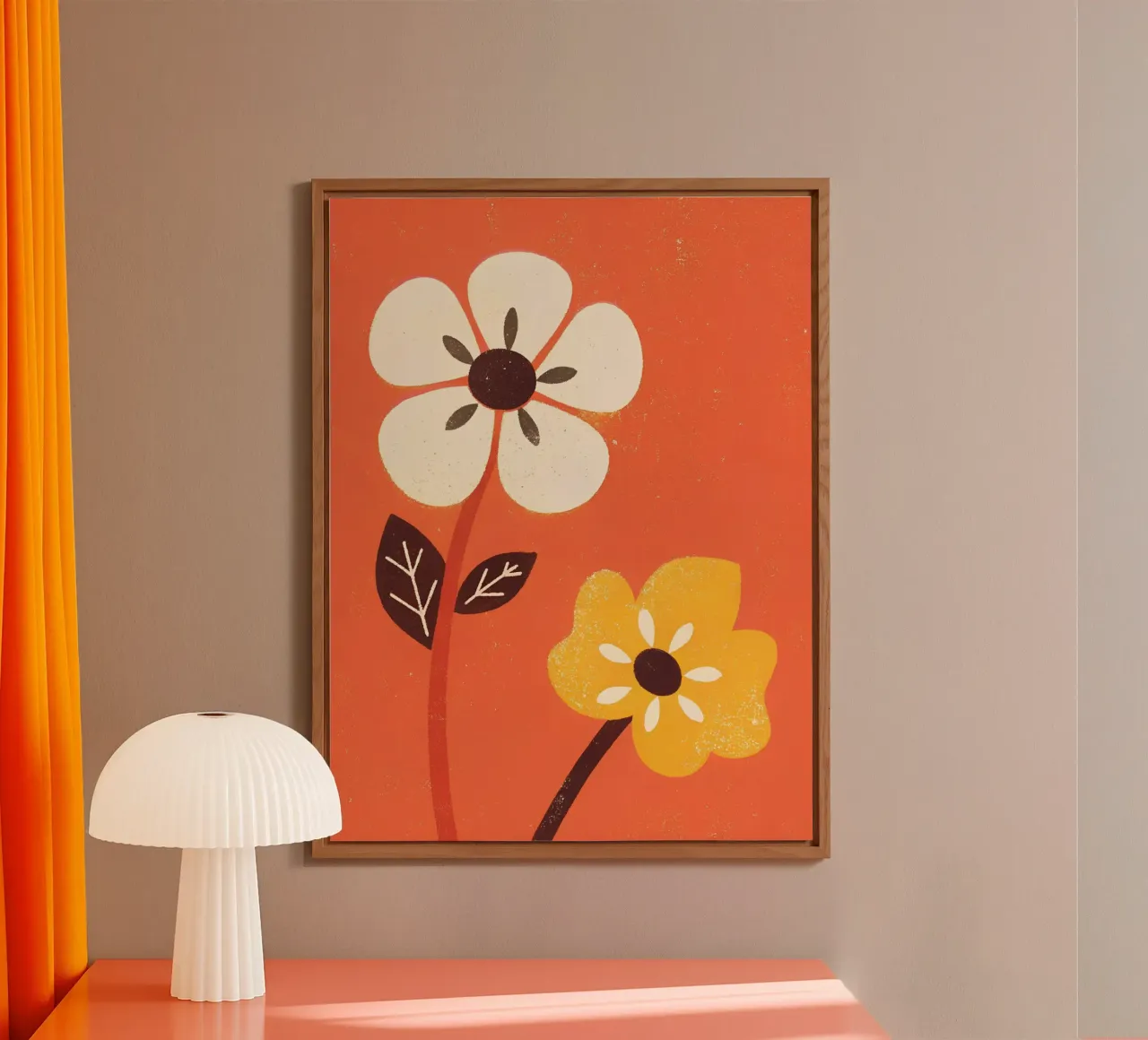 Fiori retrò pop alluminio dibond da THE LATEST SHOP