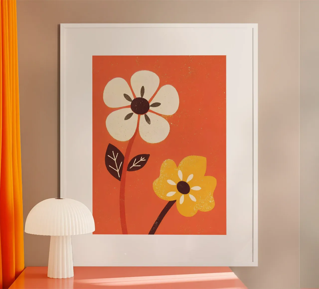 Fiori retrò pop carta hahnemühle da THE LATEST SHOP