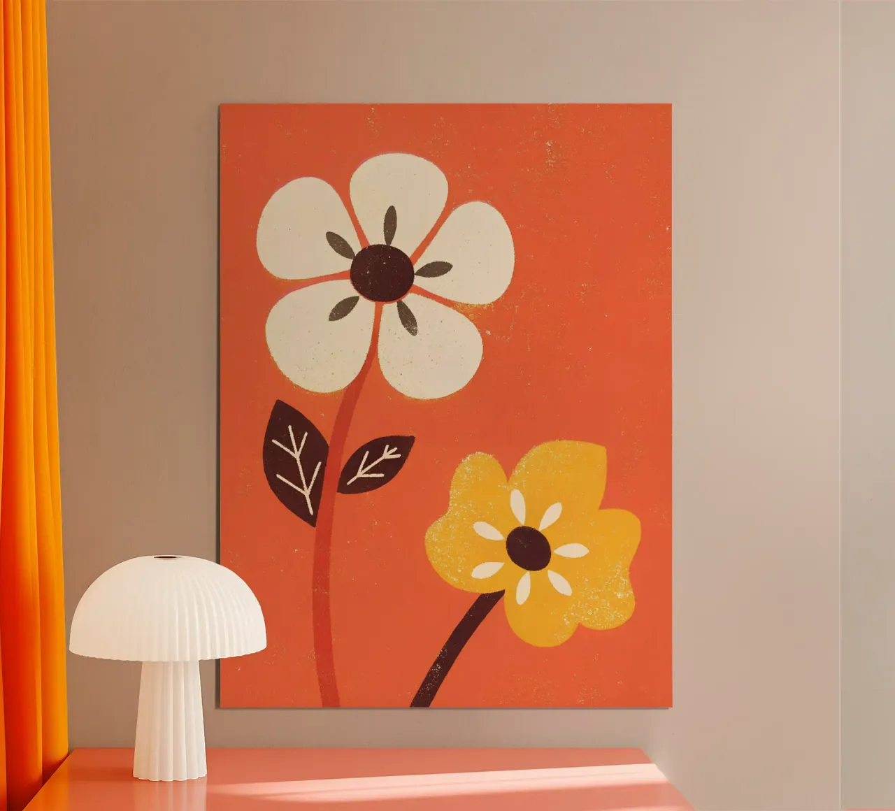 Fiori retrò pop carta hahnemühle da THE LATEST SHOP