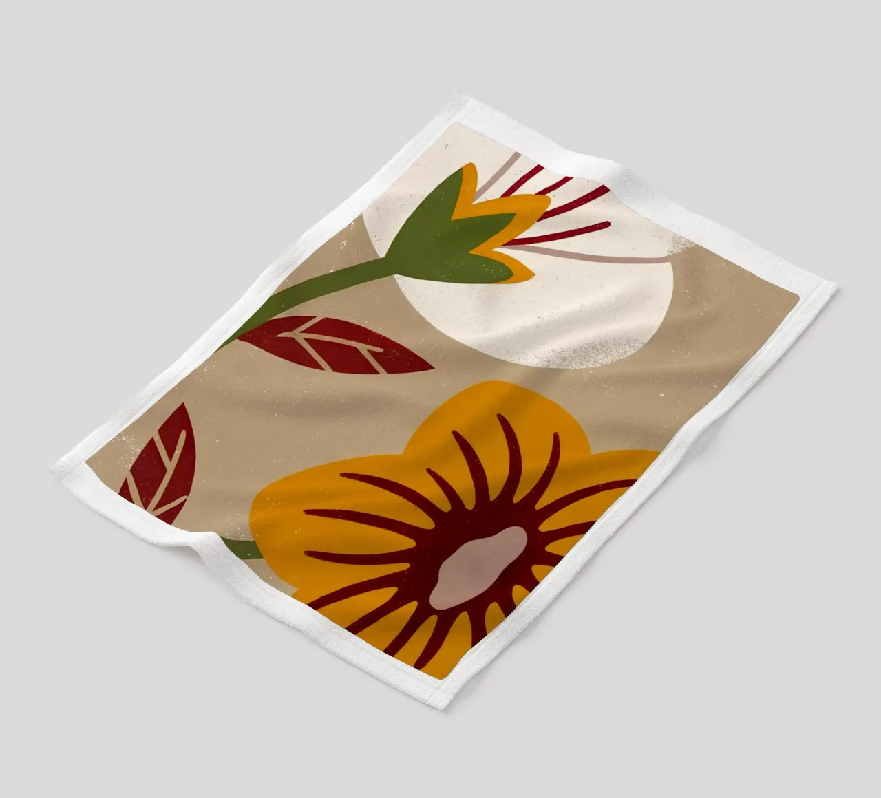 Fiori retrò pop coperta in pile da THE LATEST SHOP