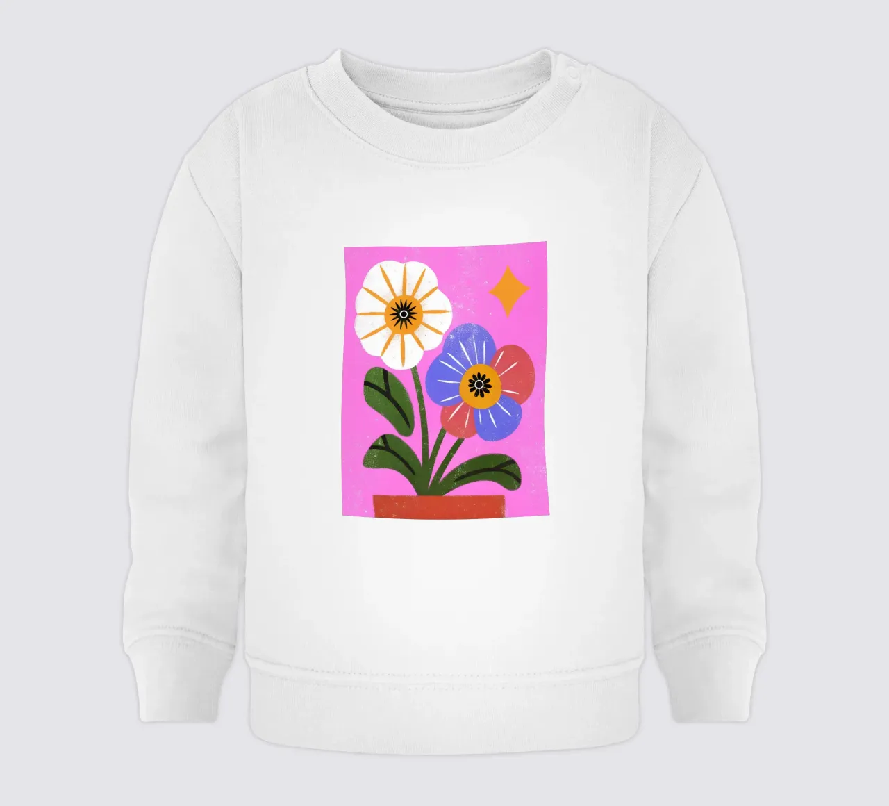 Fiori retrò pop felpa neonato da THE LATEST SHOP