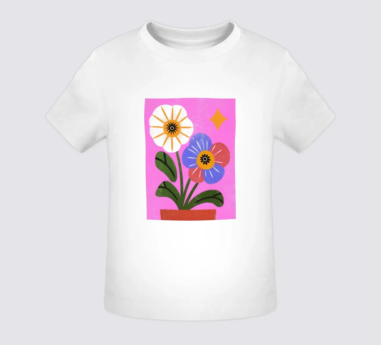 Fiori retrò pop maglietta neonato da THE LATEST SHOP