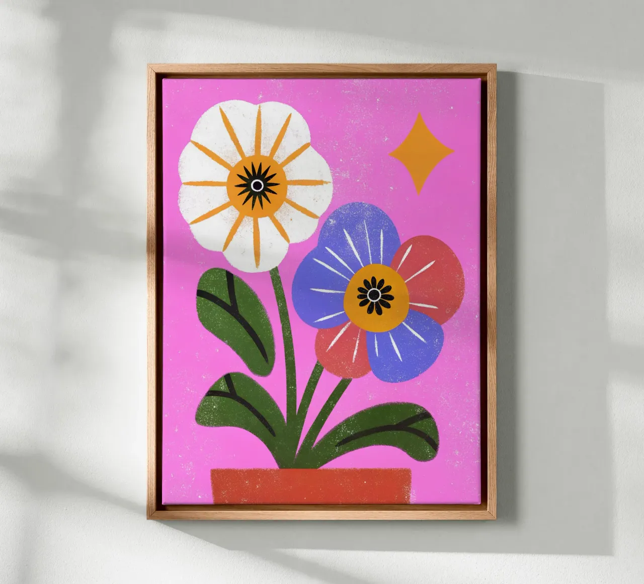 Fiori retrò pop tela da THE LATEST SHOP