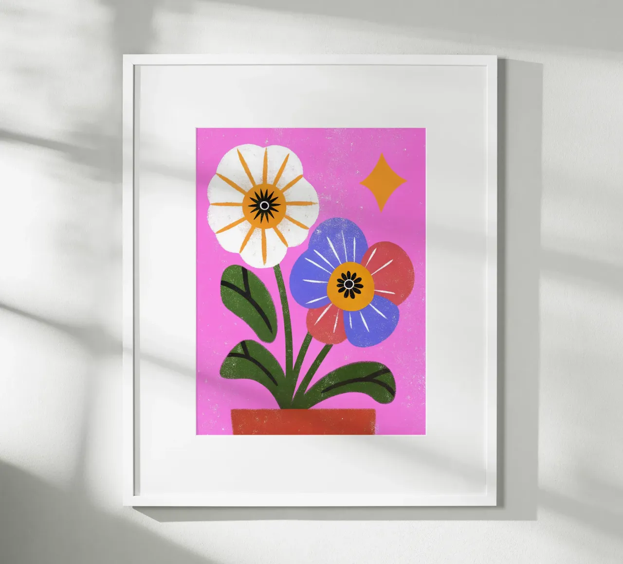 Fiori retrò pop carta hahnemühle da THE LATEST SHOP