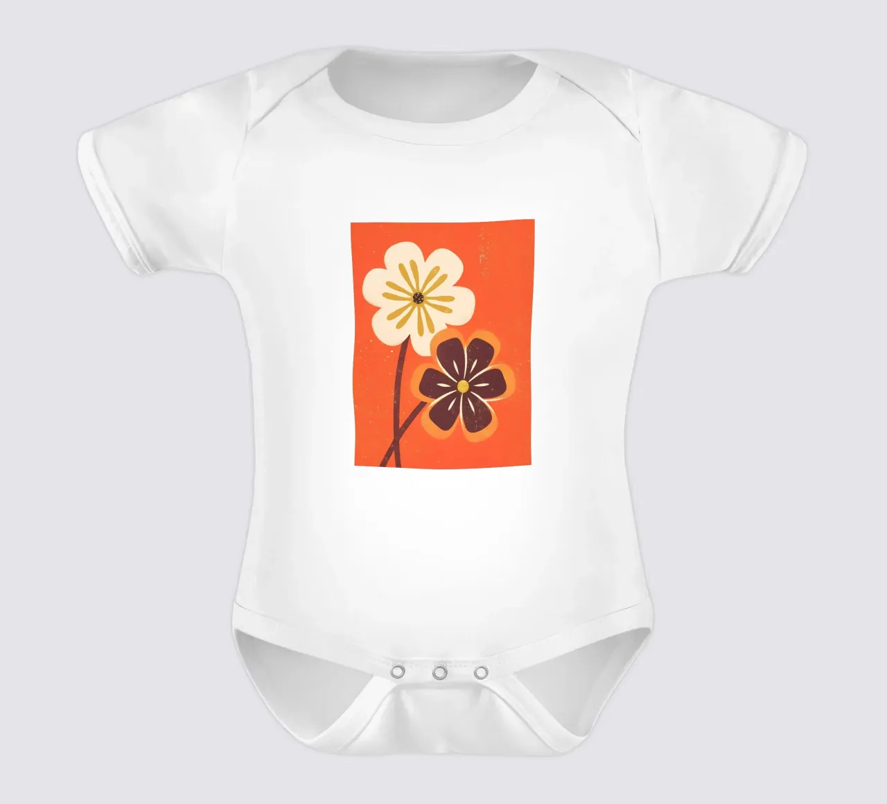 Fiori retrò pop body neonato maniche corte da THE LATEST SHOP