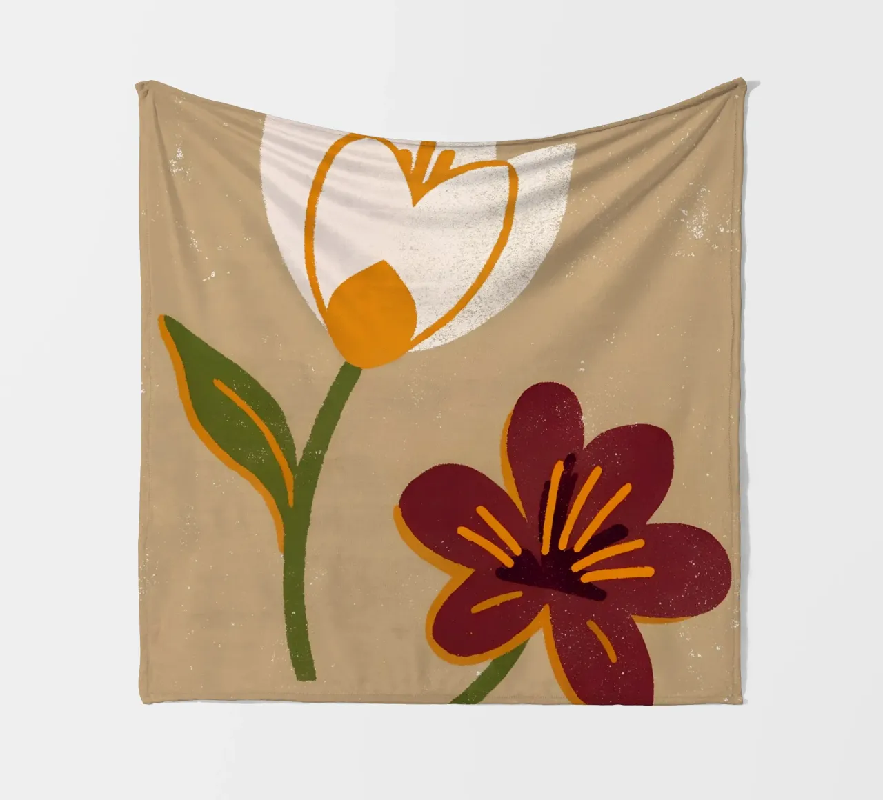 Fiori retrò pop coperta in pile da THE LATEST SHOP