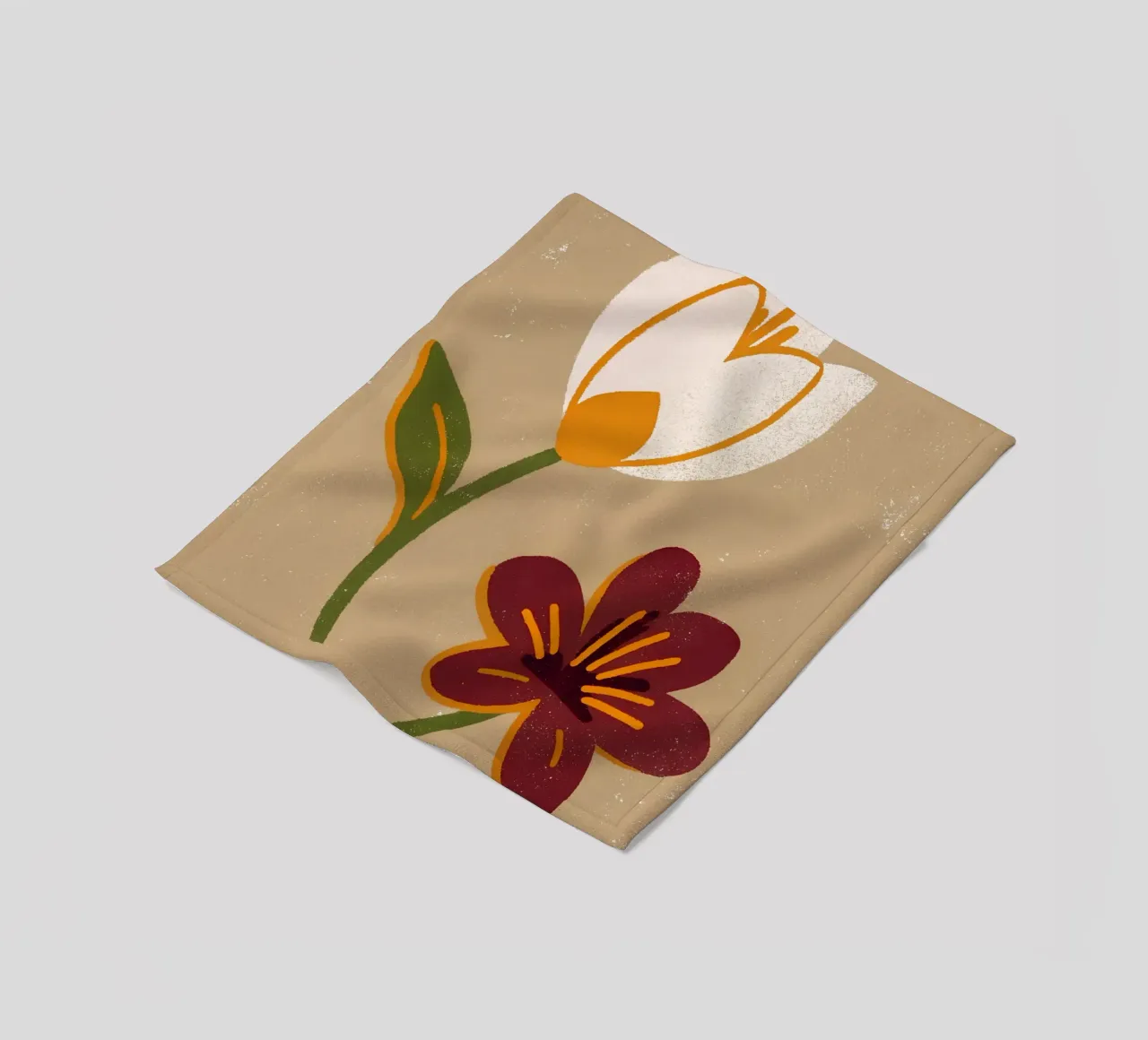 Fiori retrò pop coperta in pile da THE LATEST SHOP