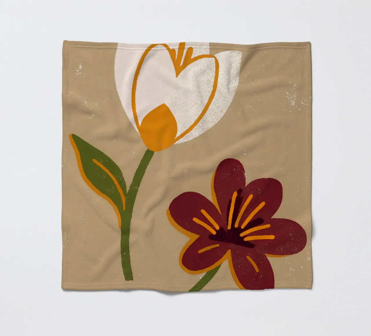 Fiori retrò pop coperta in pile da THE LATEST SHOP
