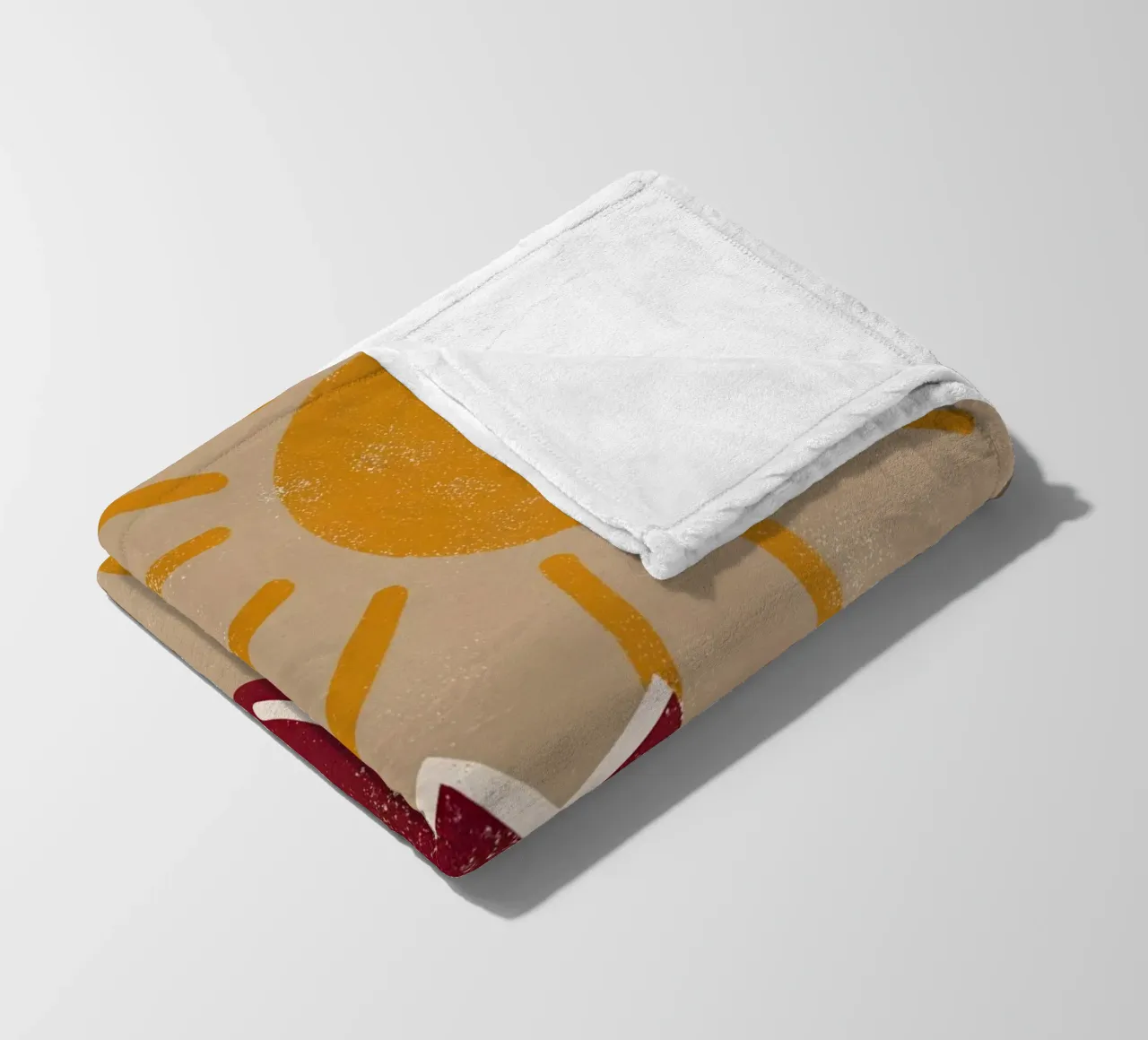Fiori e sole Retro Pop coperta in pile da THE LATEST SHOP