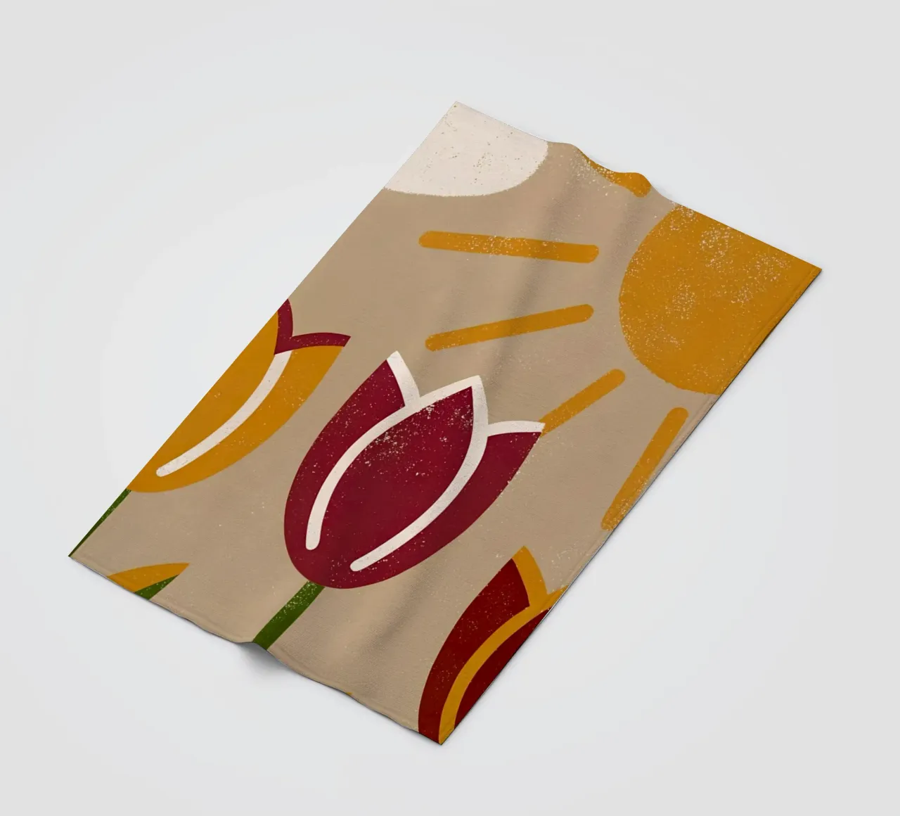 Fiori e sole Retro Pop coperta in pile da THE LATEST SHOP