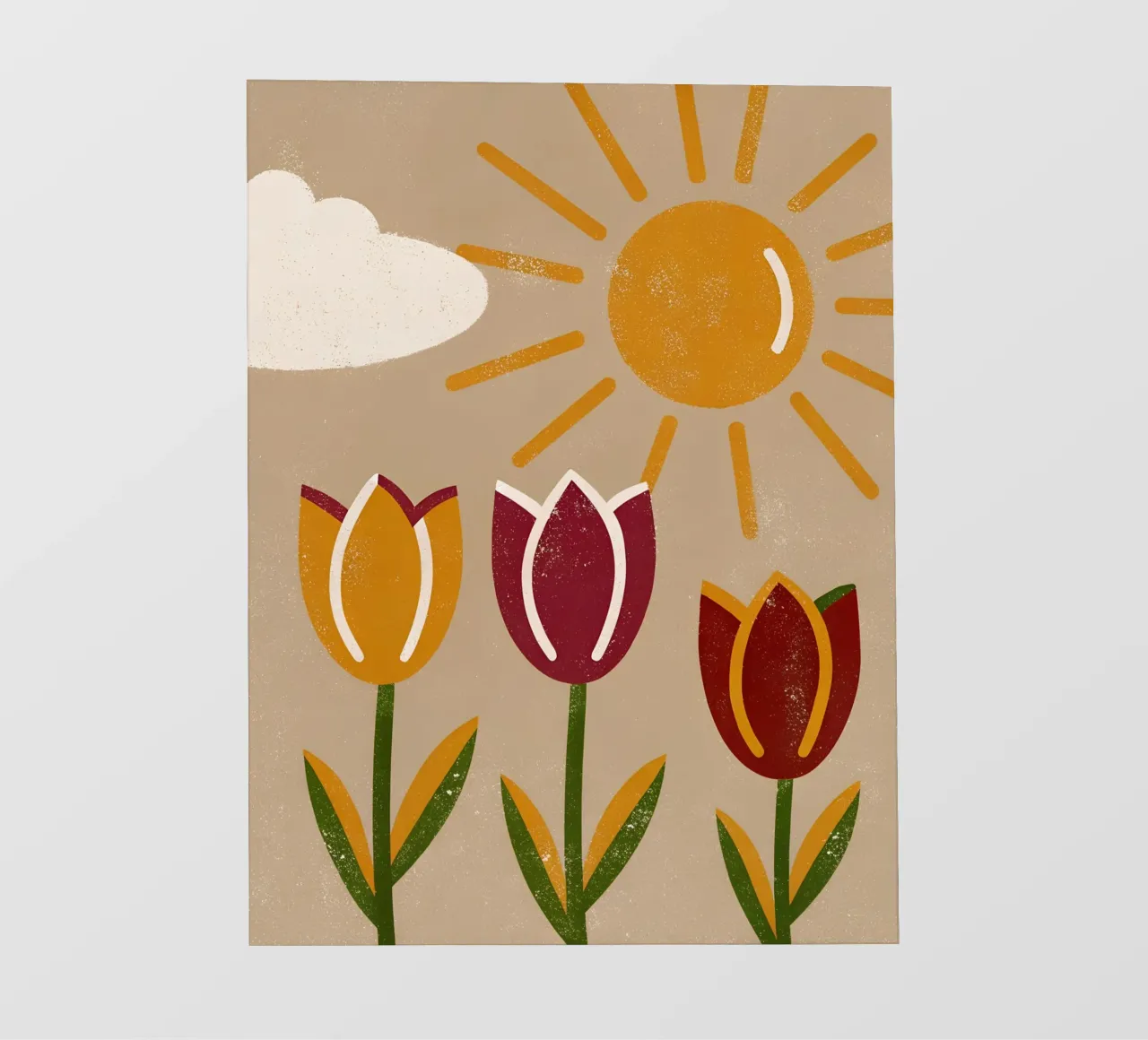 Fiori e sole Retro Pop telo in pvc da THE LATEST SHOP