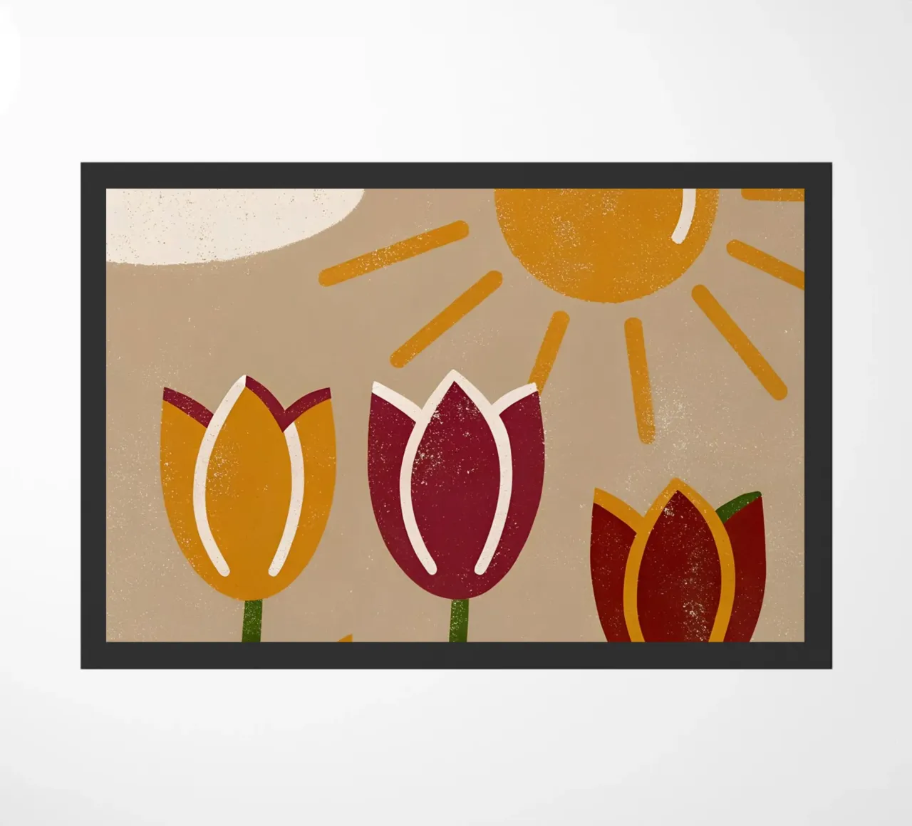 Fiori e sole Retro Pop zerbino da THE LATEST SHOP