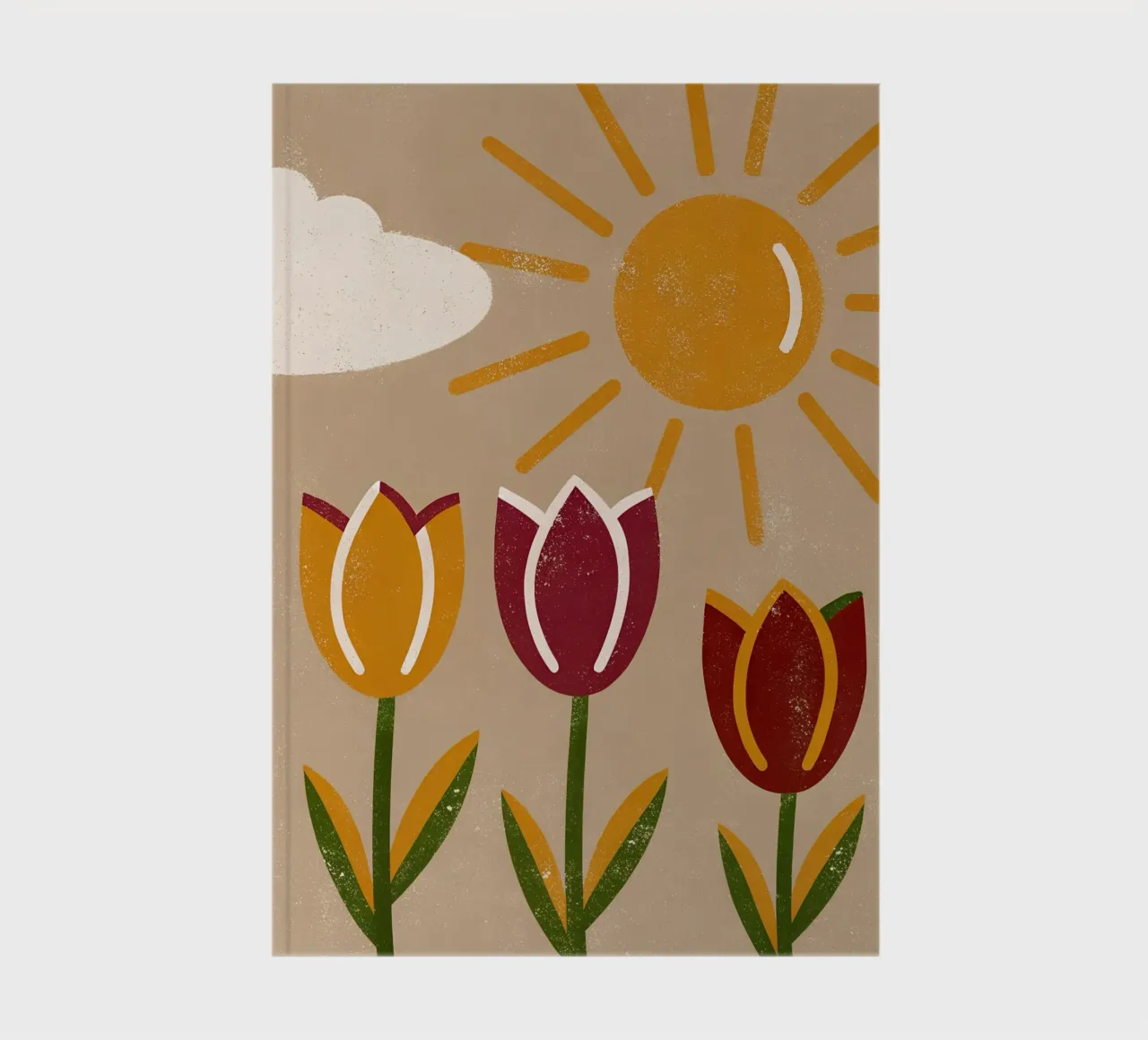 Flowers And Sun Retro Pop notebook by THE LATEST SHOP