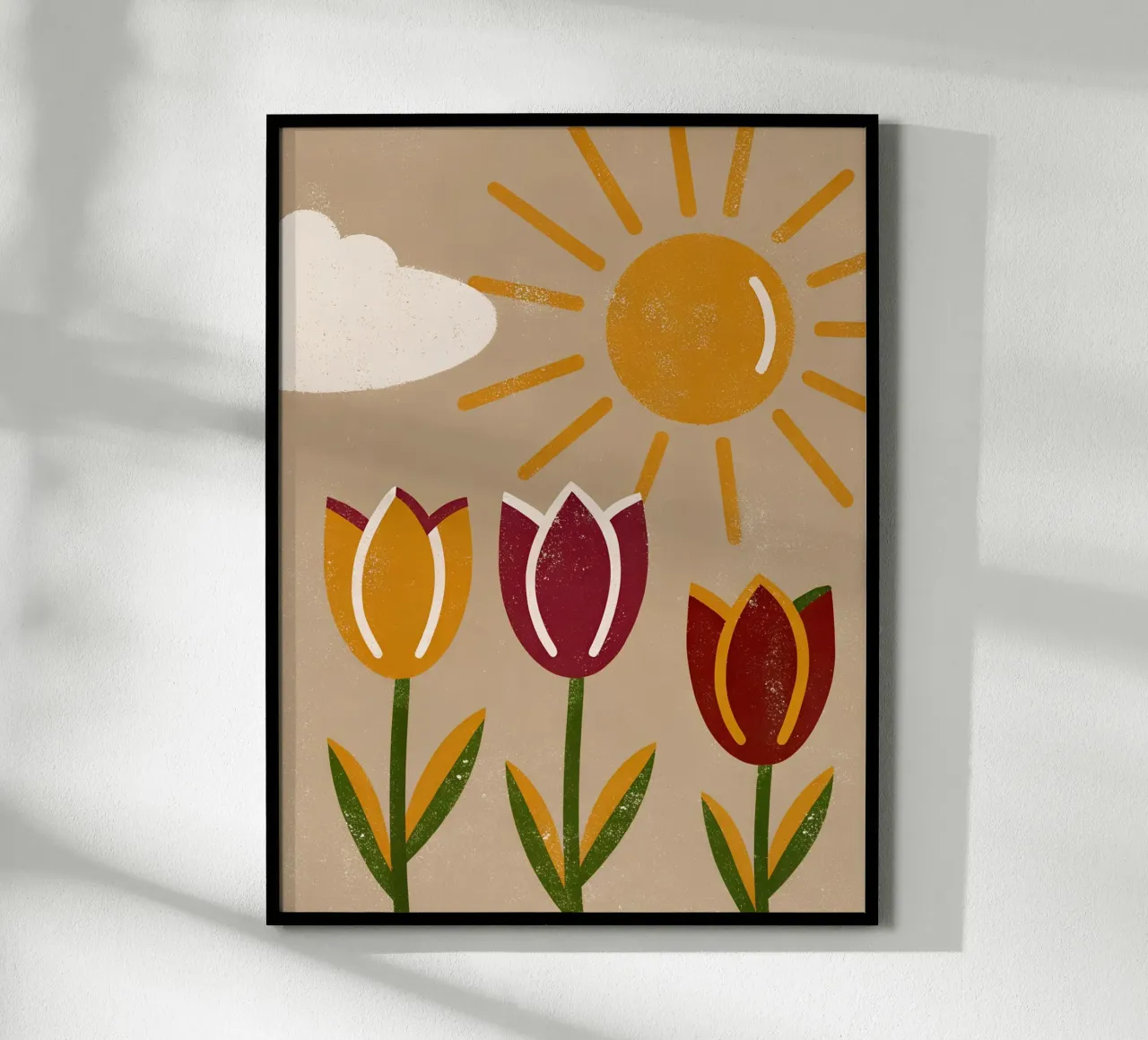 Fiori e sole Retro Pop carta hahnemühle da THE LATEST SHOP