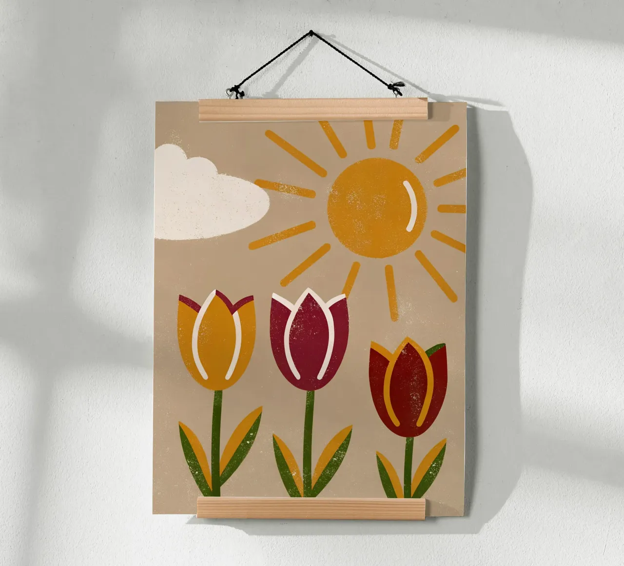 Fiori e sole Retro Pop carta hahnemühle da THE LATEST SHOP