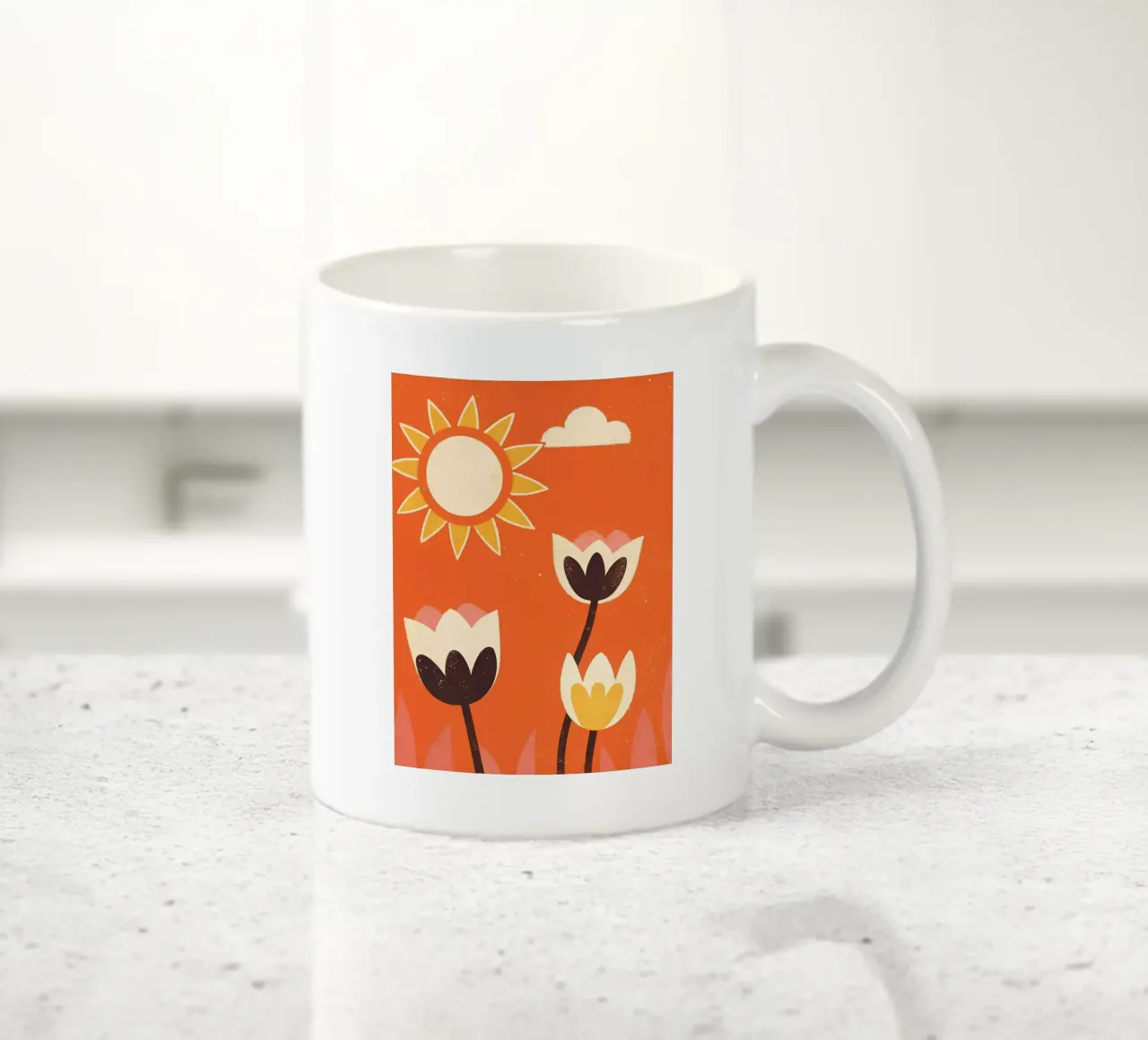 Fiori retrò pop tazza in ceramica da THE LATEST SHOP