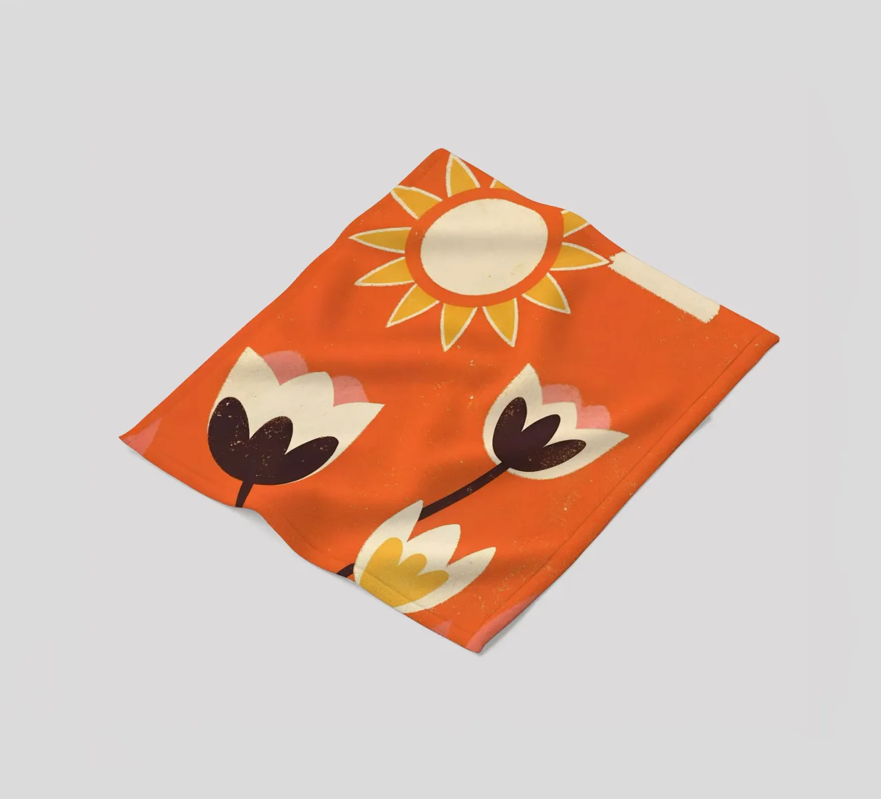 Fiori retrò pop coperta in pile da THE LATEST SHOP