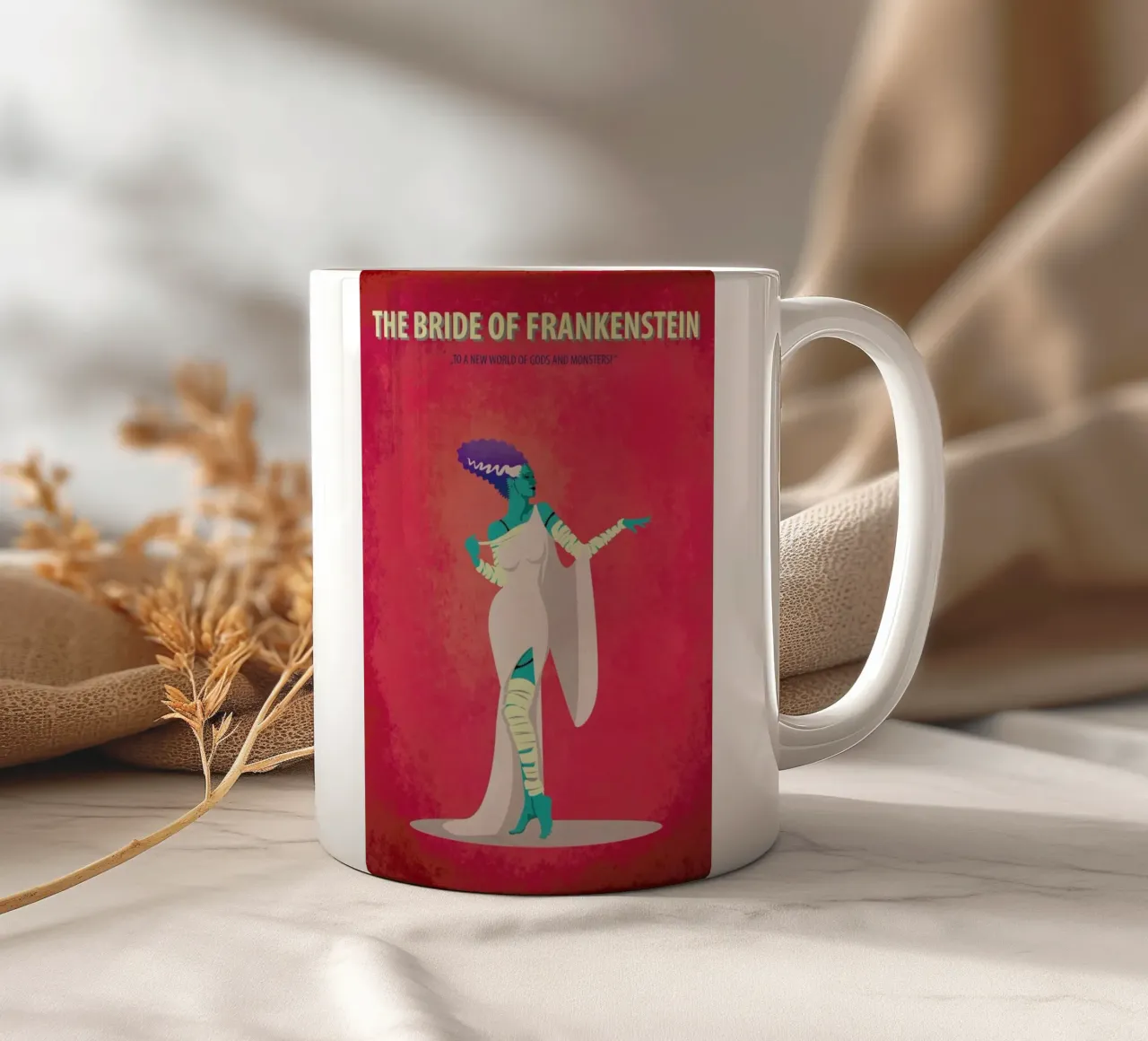 The Bride of Frankenstein tazza in ceramica da Fräulein Fisher