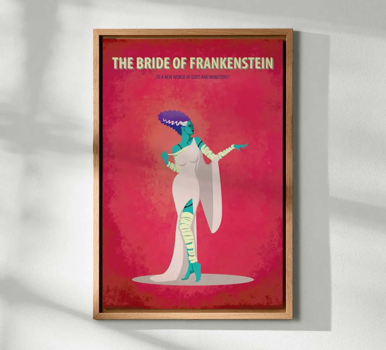 The Bride of Frankenstein tela con Cornice a cassetta da Fräulein Fisher