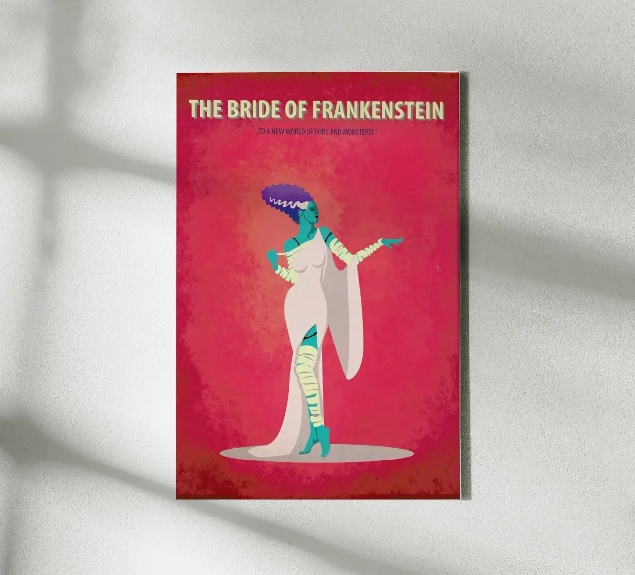 The Bride of Frankenstein tela con Cornice a cassetta da Fräulein Fisher