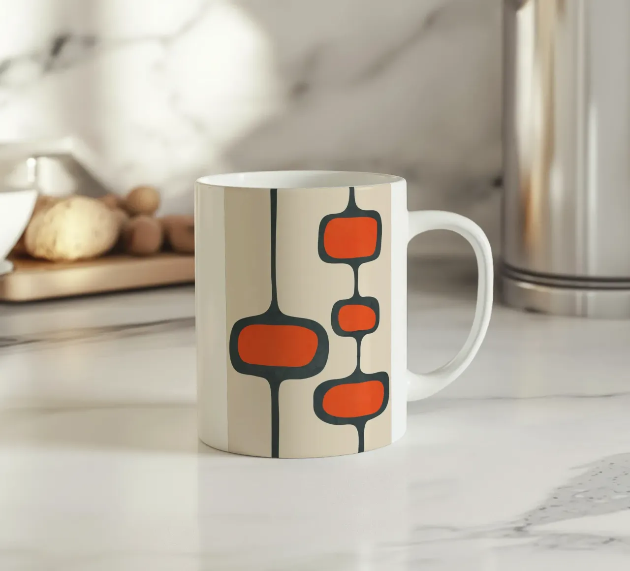Mid-Century Modern Abstract Art 2 tazza in ceramica da cityart