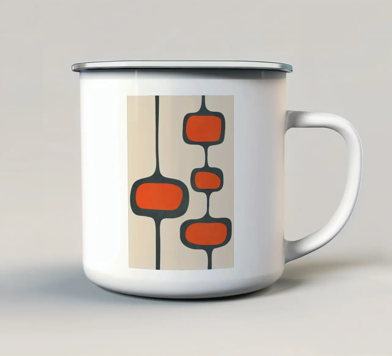 Mid-Century Modern Abstract Art 2 tazza in smalto da cityart