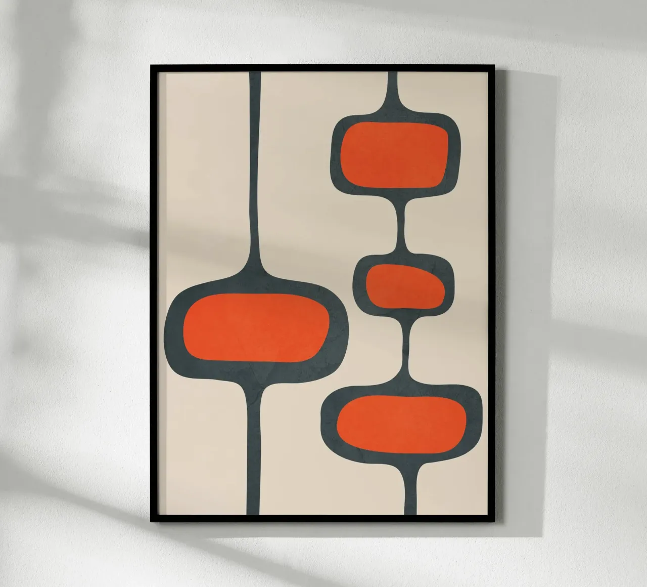 Mid-Century Modern Abstract Art 2 poster con telaio in alluminio da cityart