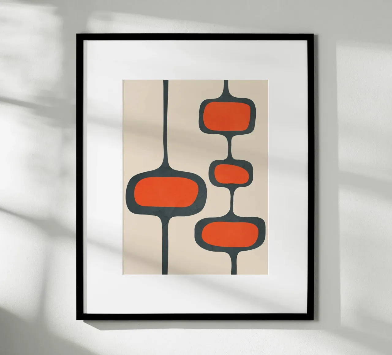 Mid-Century Modern Abstract Art 2 poster con telaio in alluminio da cityart