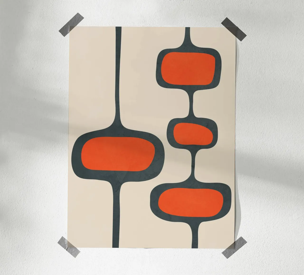 Mid-Century Modern Abstract Art 2 poster con telaio in alluminio da cityart