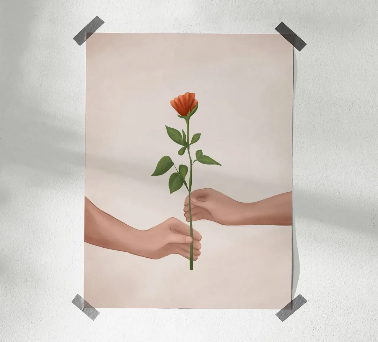 A Rose for You poster con telaio in alluminio da cityart