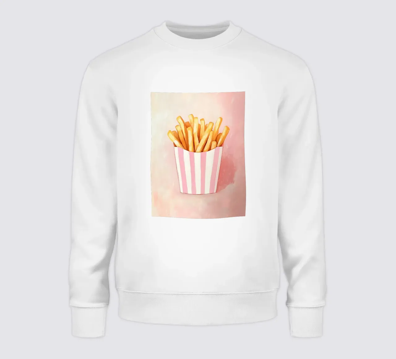 Frische Retro Pommes, Pastel Sweatshirt von Carinaprint