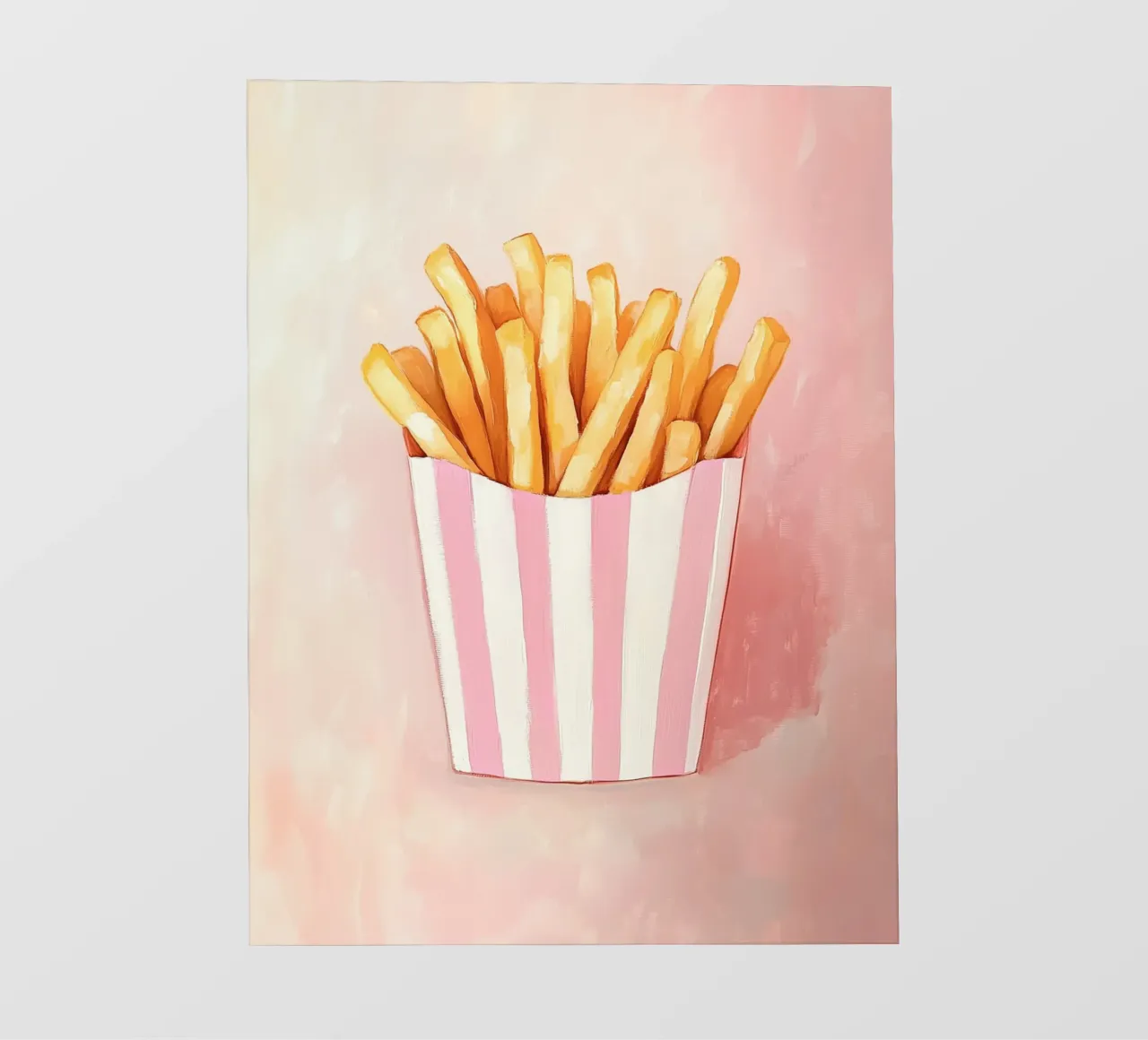 Frische Retro Pommes, Pastel PVC Plane von Carinaprint