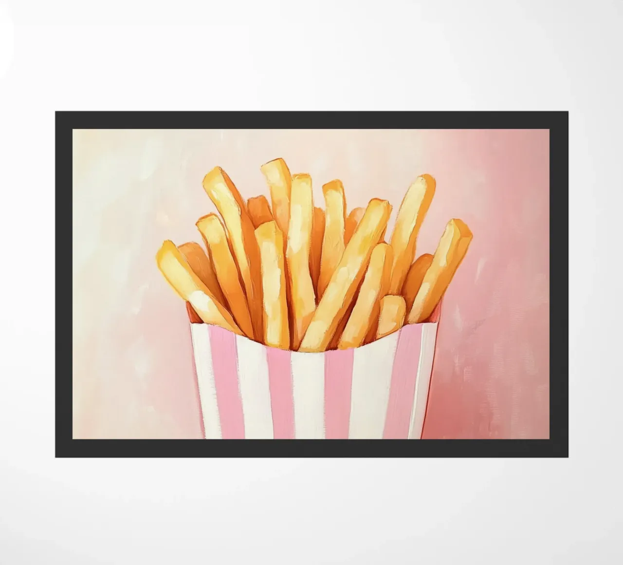 Frische Retro Pommes, Pastel Fußmatte von Carinaprint