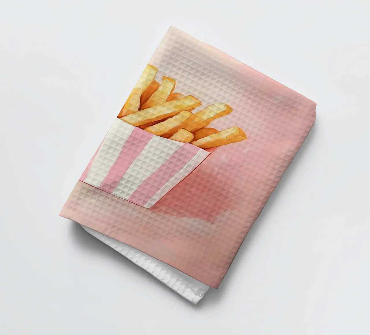 Frische Retro Pommes, Pastel Geschirrtuch von Carinaprint