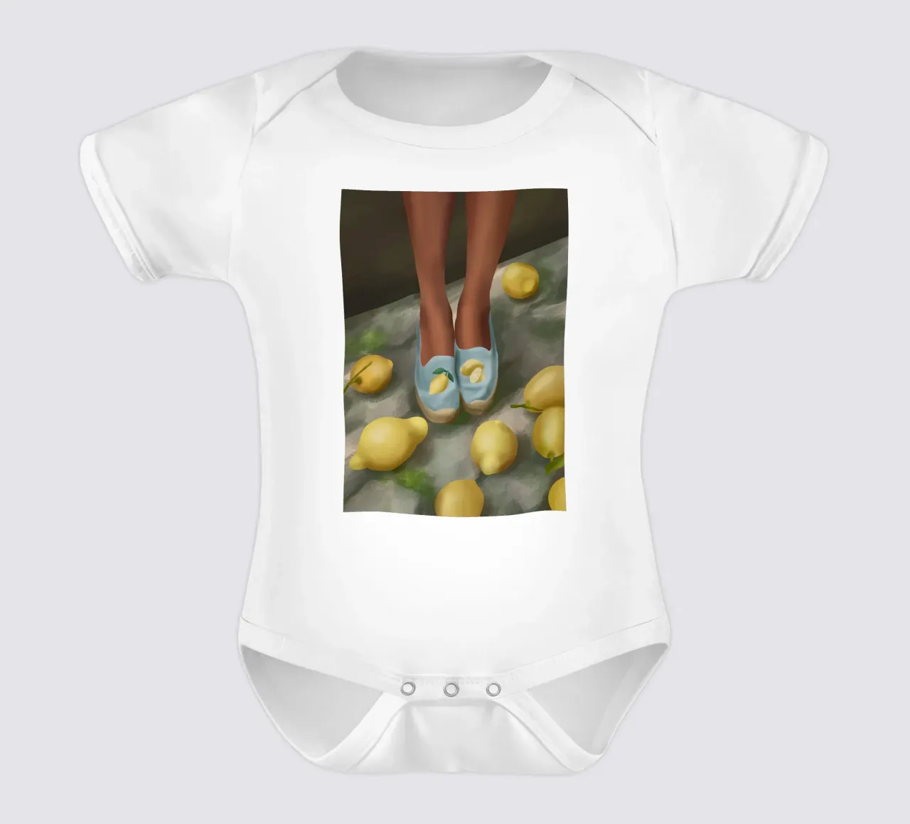 Lemon Steps body neonato maniche corte da cityart