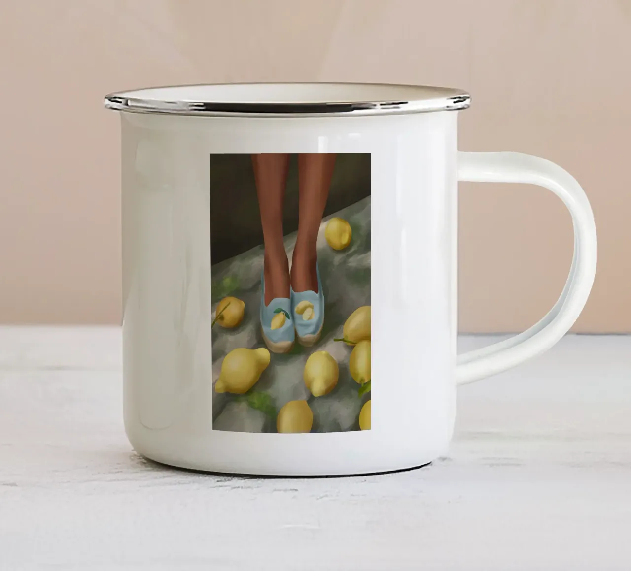 Lemon Steps tazza in smalto da cityart