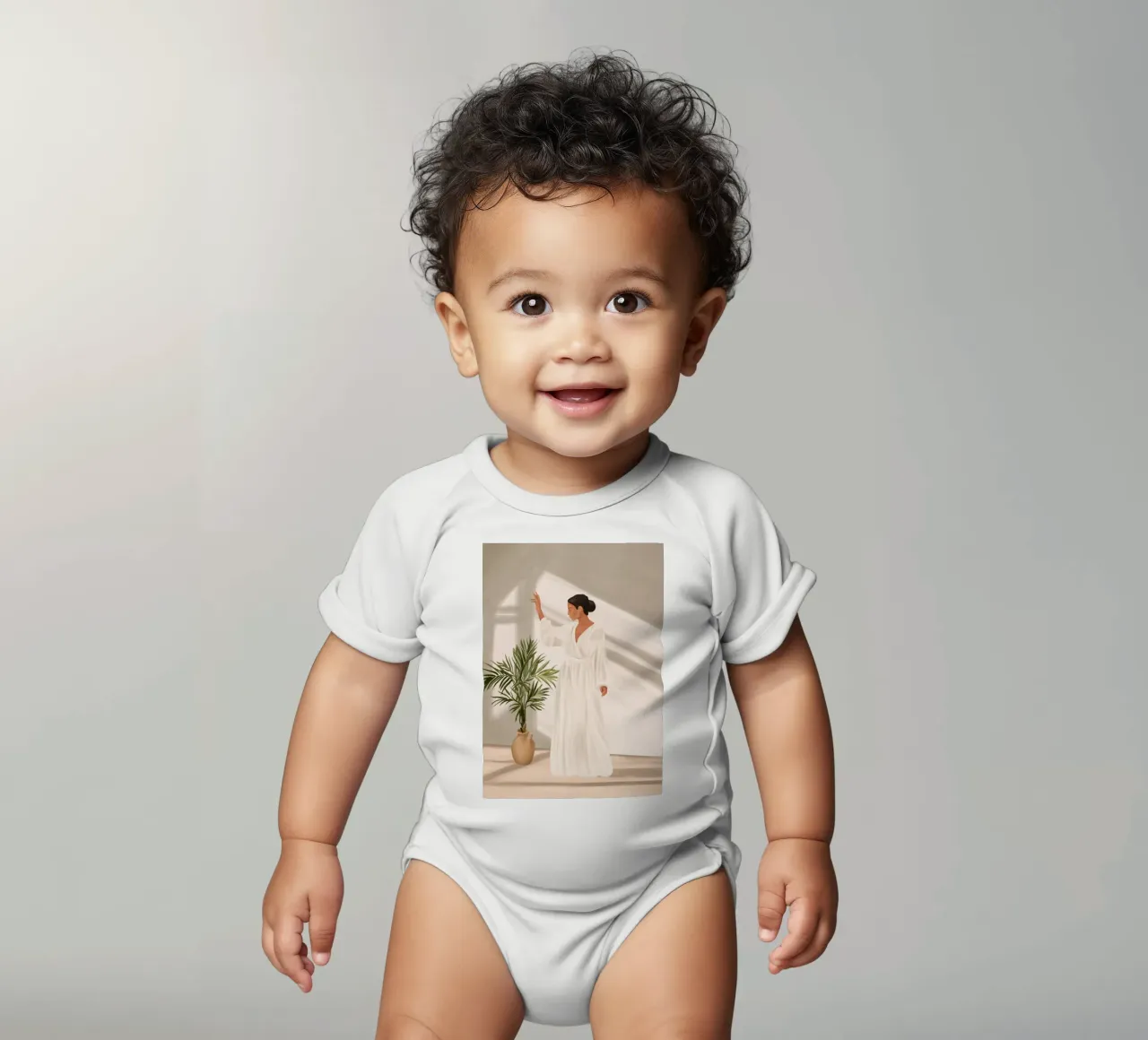 Opened Window short-sleeve baby romper by cityart
