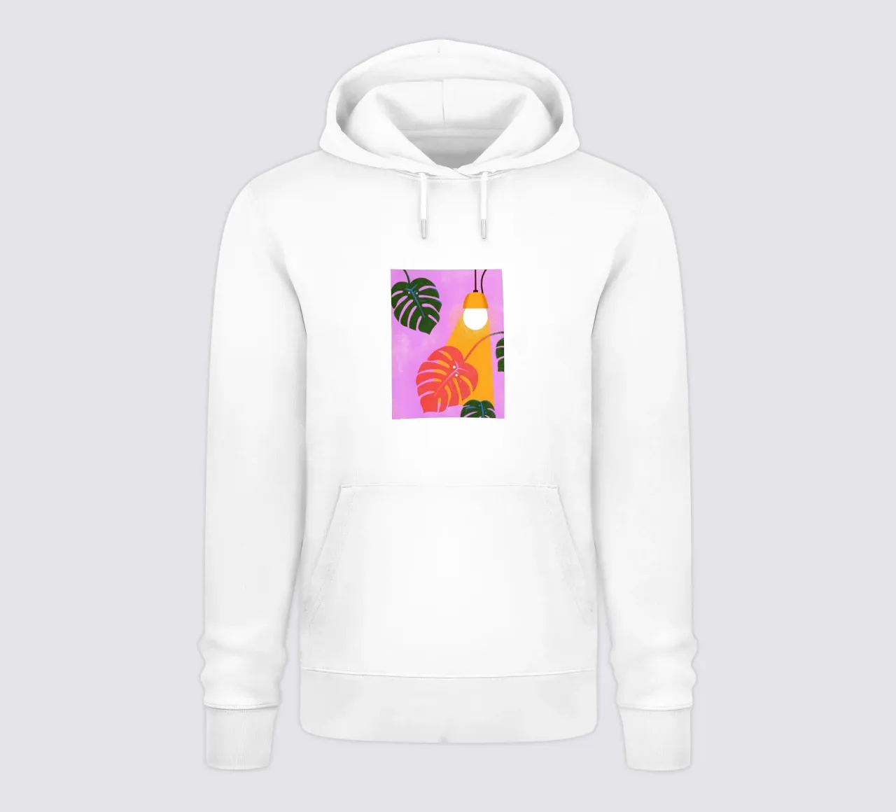 Monstera Retro Pop Flower felpa con cappuccio da THE LATEST SHOP