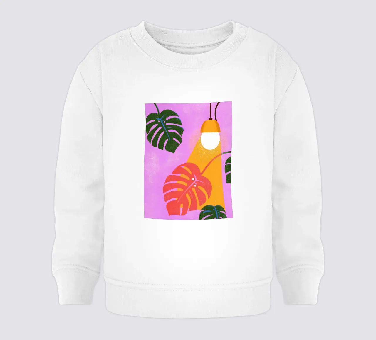 Monstera Retro Pop Flower felpa neonato da THE LATEST SHOP