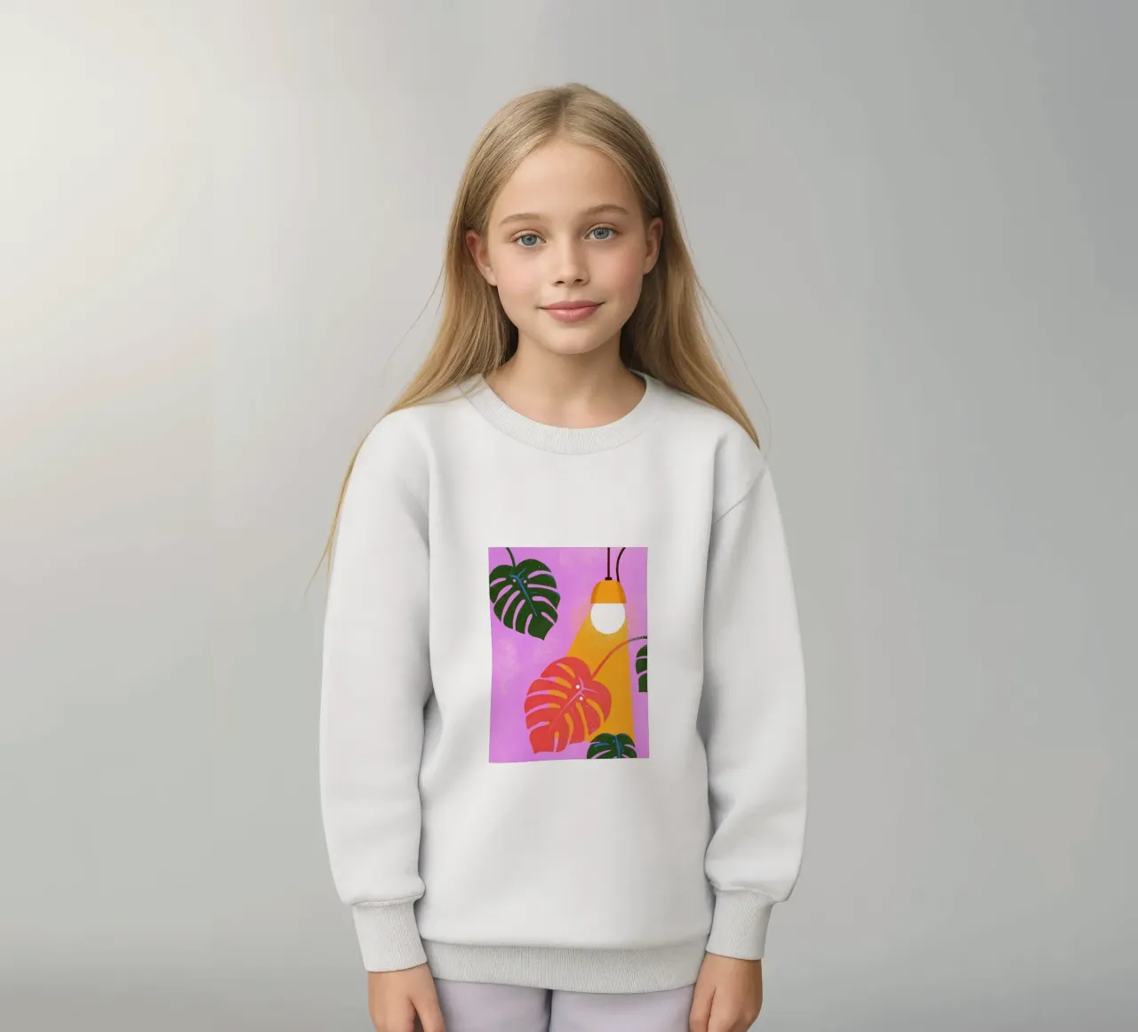 Monstera Retro Pop Flower felpa bambino da THE LATEST SHOP