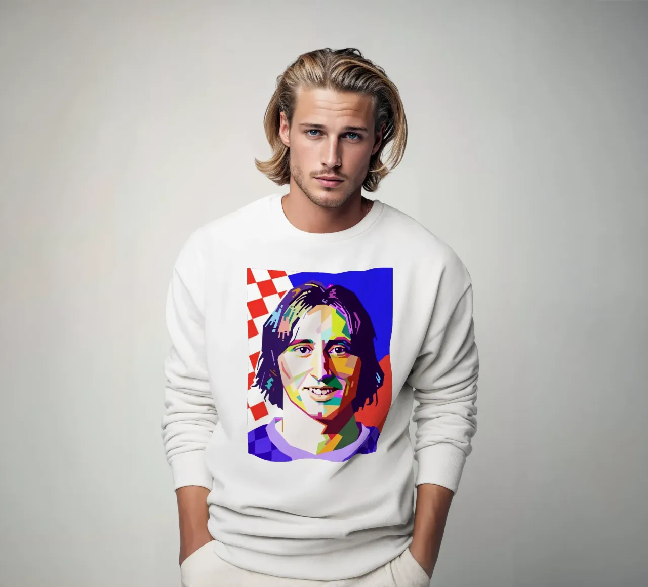 Luka Modric giocatore di calcio felpa da Hantamrata