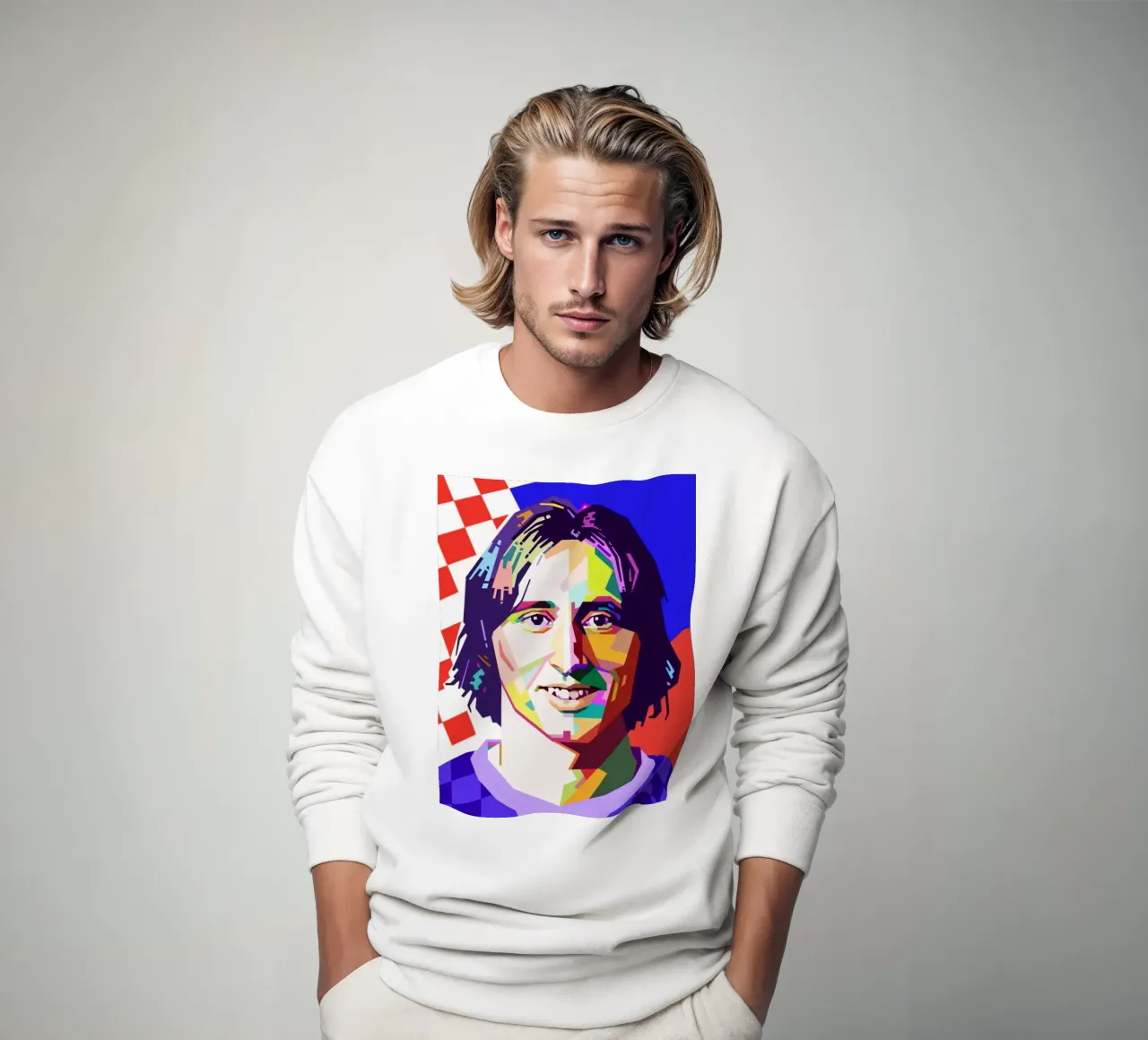 Luka Modric giocatore di calcio felpa da Hantamrata