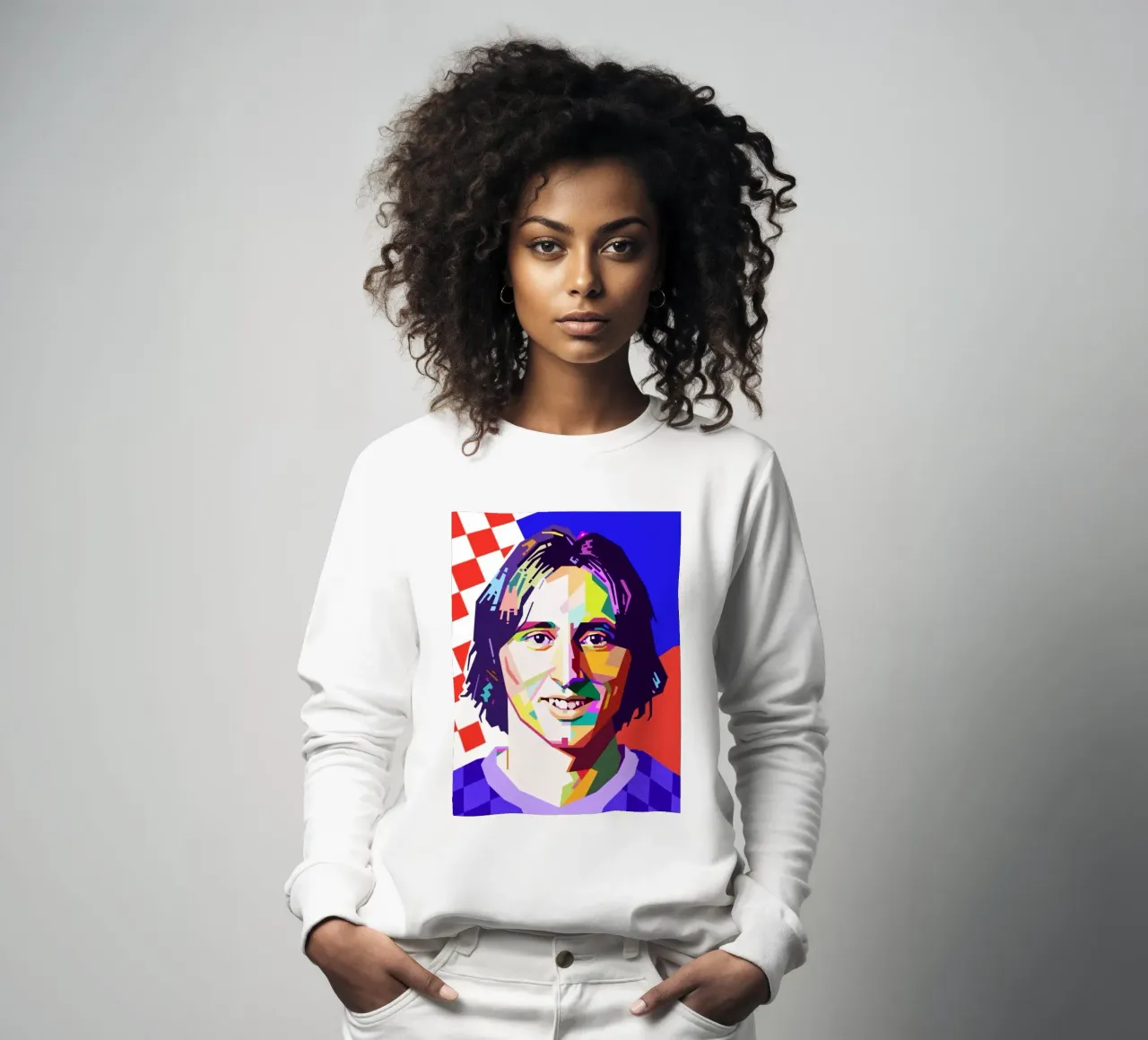 Luka Modric giocatore di calcio felpa da Hantamrata