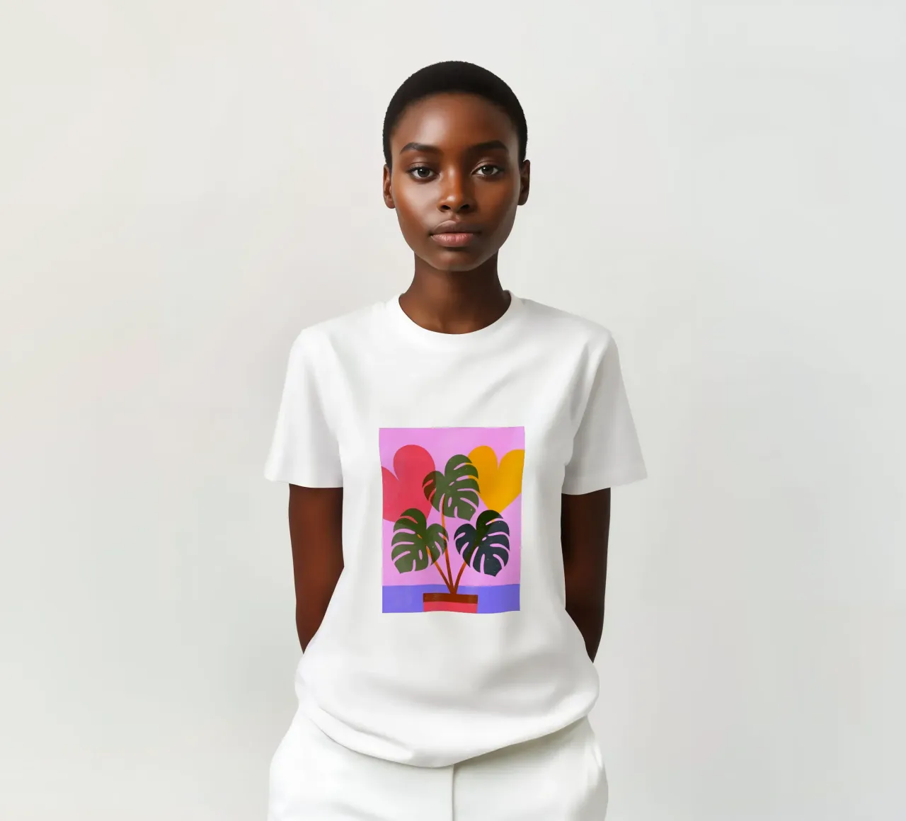 Monstera Retro Pop Flower t-shirt da THE LATEST SHOP