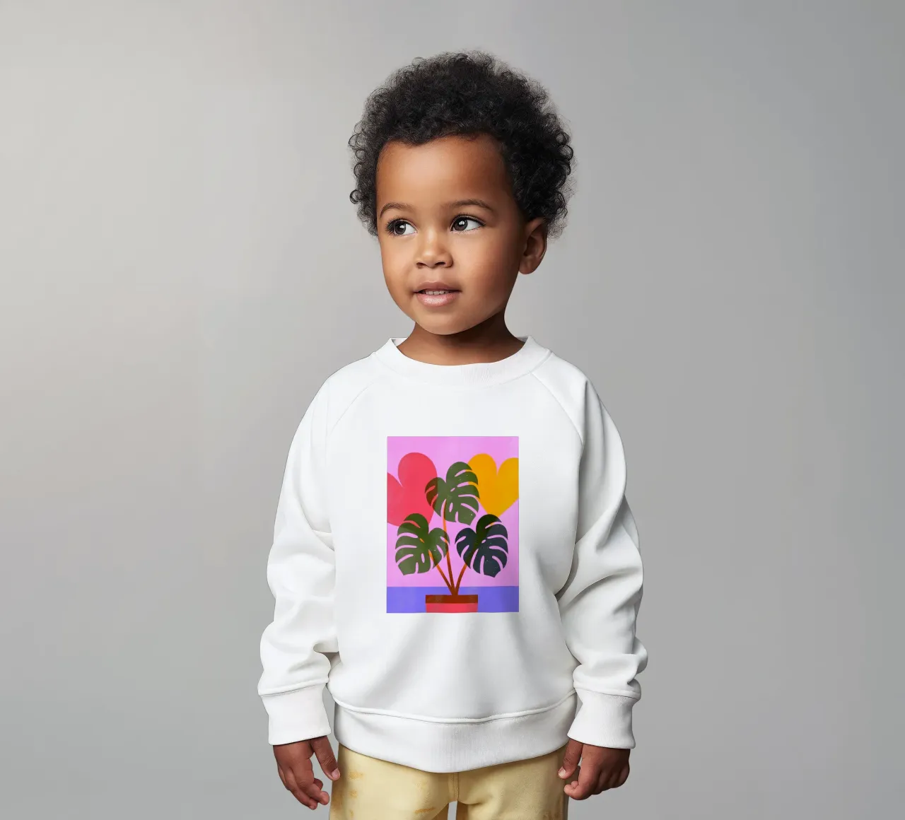 Monstera Retro Pop Flower felpa neonato da THE LATEST SHOP